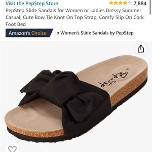 Pepstep black sandals size 8. Never been worn.